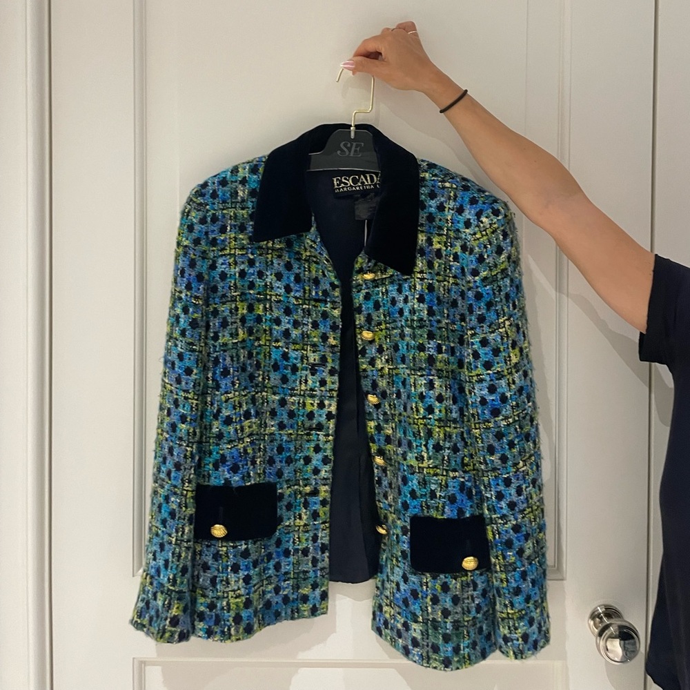 Escada blazer with gold buttons